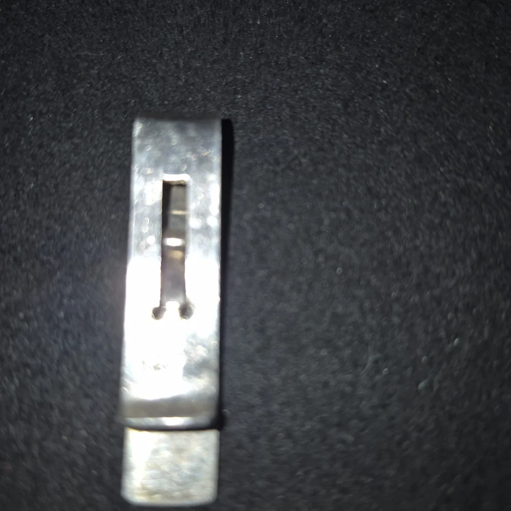 Silver-Tone Patterned Tie Clip for Men